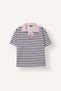 School Striped Short-Sleeved Polo T-Shirt Girls H8780A826Au - 8