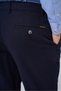 Men's Navy Blue Summer Cotton Side Pocket Slim Fit Chino Pants - 4