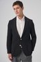 Men's Black Trend Slim Fit Mono Collar Jacket - 2