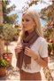 Women's Brown Modal Scarf |   45X195 cm - 3