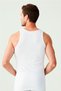 Men's White Basic Plain 100% Cotton Undershirt - 3