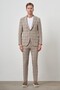 Men's Beige Trend Slim Fit Mono Collar Suit - 3