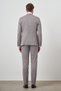 Men's Mink Linen Trend Double Breasted Slim Fit Pointed Collar Suit - 4