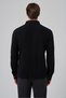 Men's Black Cotton Trend Tree Bark Pattern Dynamic Fit Italian Collar Shirt - 5