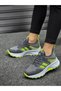 Unisex Children's Lace-Up Poly Sole Knitwear Sports Shoes-Smoked-Yellow - 3