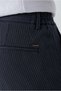 Men's Navy Blue Polyviscon Trend Striped Slim Fit Classic Trousers - 6