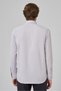 Men's Gray Slim Fit Hard Collar Shirt - 5