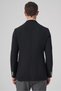 Men's Black Trend Slim Fit Mono Collar Jacket - 5