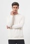 Men's Cream Basic Dynamic Fit Crew Neck Sweet Shirt - 3
