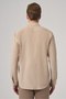 Men's Beige Cotton Trend Dynamic Fit Button Collar Shirt - 5
