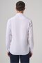 Men's White Trend Slim Fit Italian Collar Shirt - 5