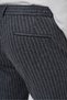 Men's Gray Trend Slim Fit Elastic Zippered Trousers - 4