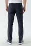 Men's Navy Blue Polyviscon Trend Striped Slim Fit Classic Trousers - 7