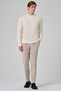 Men's Ecru Trend Crew Neck Rayon Knitwear - 4