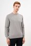 Men's Gray Basic Crew Neck Dynamic Fit Comfortable Cut Knitwear - 3