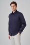 Men's Navy Blue Dynamic Fit Hard Collar Shirt - 2