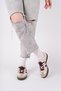 Unisex Lace-Up Sports Shoes-Beige-Black - 3