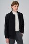 Men's Black Wool Berber Collar Shirt Jacket - 3