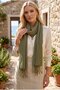 Women's Cotton Khaki Green Scarf |   45X190 cm
