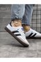 Lace-Up Unisex Sports Sneakers Shoes-White-Black - 2
