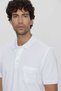 Men's White Basic Plain 100% Cotton Oversize Wide Cut Short Sleeve Polo Collar T-Shirt - 5