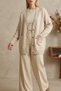 Women's Oversize Long Sleeve Soft Textured Basic Knitwear Cardigan with Buttoned Pockets - 7