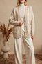 Women's Oversize Long Sleeve Soft Textured Basic Knitwear Cardigan with Buttoned Pockets - 6