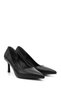 Women's Black Pointed Toe Thin Heeled Stiletto - 5