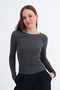 Crew Neck Ribbed Blouse B1856 - 5