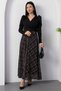 Top Crepe Skirt Chiffon Belted Dress Grs3860 - 4
