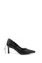 Women's Black Pointed Toe Thin Heeled Stiletto - 3