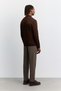 Men's Brown Plain Basic Half Fisherman Regular Fit Sweater B005152 - 5