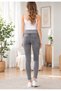 Maternity Gray Skinny Jean Pants Cotton Stretch Fabric Narrow Leg - 6