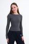 Crew Neck Ribbed Blouse B1856 - 2