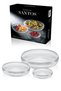 Santos - Set of 3 Glass Salad Bowls 18-23-26 cm Fruit Bowl and Serving Bowl - 7