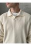 Men's Polo Collar Knitted Oversize Sweater - 5