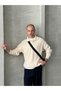 Men's Polo Collar Knitted Oversize Sweater - 4