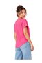 Vs-1024 Matilda Pink Textured Crew Neck Drop Shoulder Oversize Blouse - 2