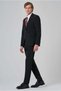 Men's Black Slim Fit Mono Collar Vest Suit
