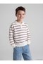 I Devrik Roba Collar Striped Boys' Sweatshirt from Freezen Store