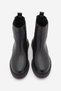 Women's Double Elastic Chelsea Casual Boots Panve Black - 7