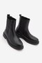 Women's Double Elastic Chelsea Casual Boots Panve Black