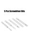 Spiral Ratchet Screwdriver Set,260mm Push Pull Hand Pressing Tool with 5 Interchangeable Bits - 4