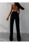 Women's High Waist Wide Leg Jean Pants Straight Loose Leg Denim Trousers - 2