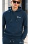 Light Navy Blue Men's Trend 3 Thread Cotton Tracksuit Set / 8006-7007 - 2