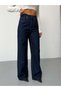 Women's High Waist Wide Leg Jean Pants with Elastic Back - 3