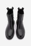 Women's Gold Buttoned Double Elastic Back Zipper Casual Boots Valone Black - 5