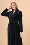 Women's Black Welsoft High Quality Long Robe Robe - 5