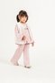 Girl's Plush Vest, Ruffle Detailed Knit Sweater and Wide-Legged Trousers 3-Piece Set 8305 Wnt - 4
