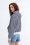 Striped Hooded Cardigan H10594 - 6